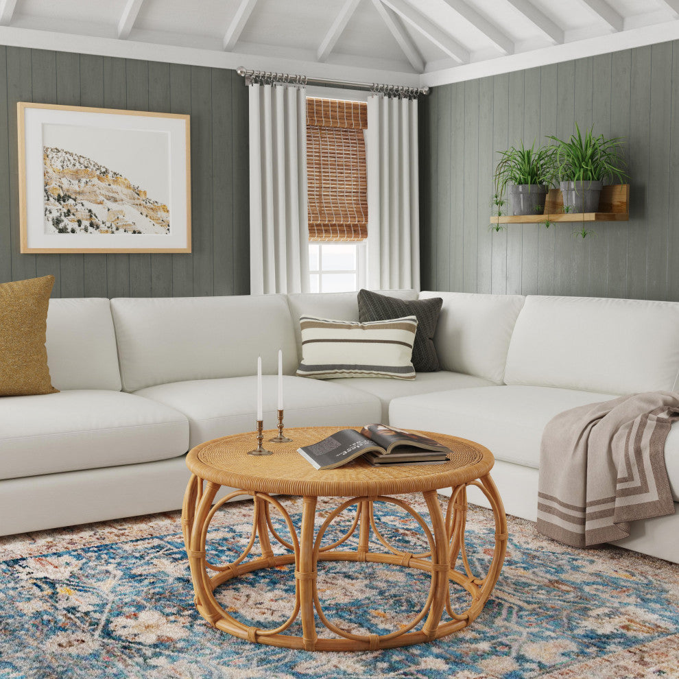 Savannah Woven Rattan Round Coffee Table