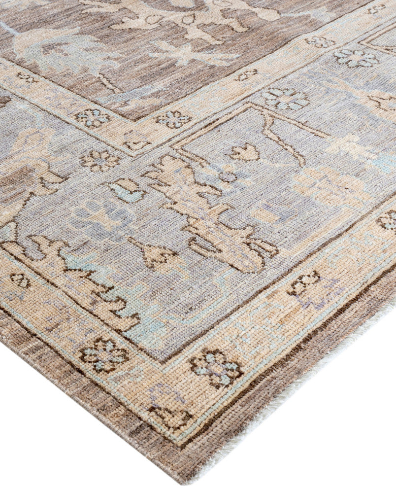 Oushak One-of-a-Kind Hand-Knotted Area Rug Gray, 9'9" x 13'8"