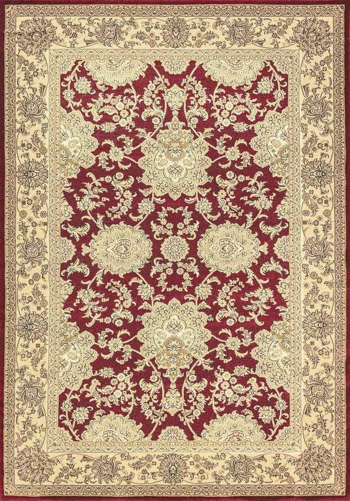 Legacy Red And Ivory Rug, 6'7"x9'6"