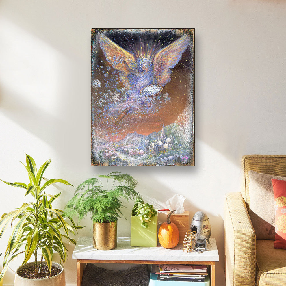 Snow Angel Wall and Table Top Wooden Decor, 18x12