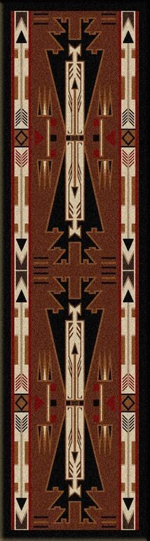 Horse Thieves Rug, Brown, 2'x8', Runner