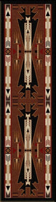Horse Thieves Rug, Brown, 2'x8', Runner