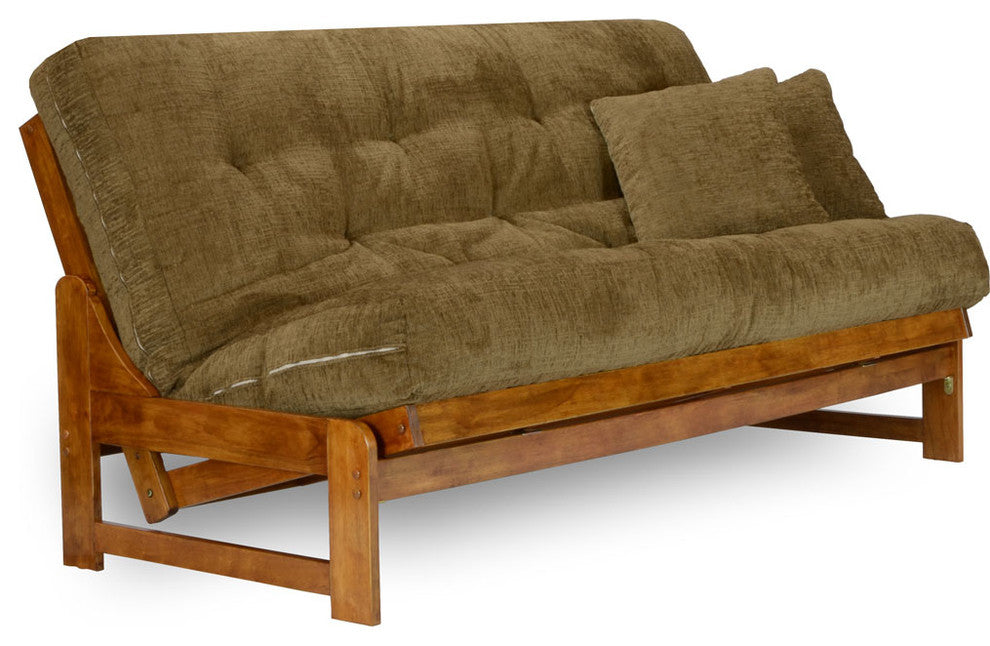 Arden Futon Set, Frame, Premium 8" Mattress, Queen, Oxford Bronze