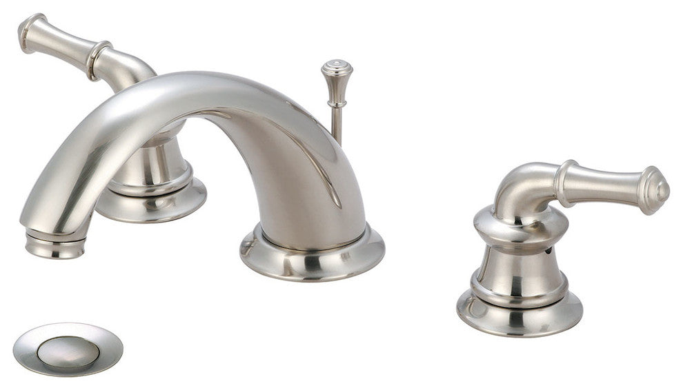 Del Mar Two Handle Bathroom Widespread Faucet, PVD Brushed Nickel