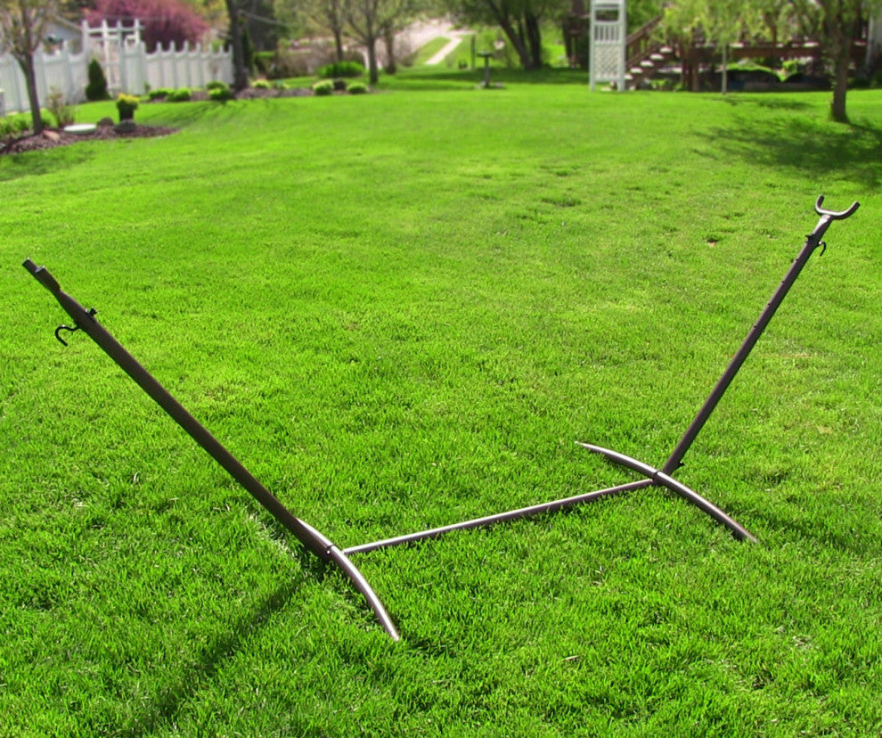 Sunnydaze Space-Saving Brazilian Hammock Stand With Carrying Case, Bronze