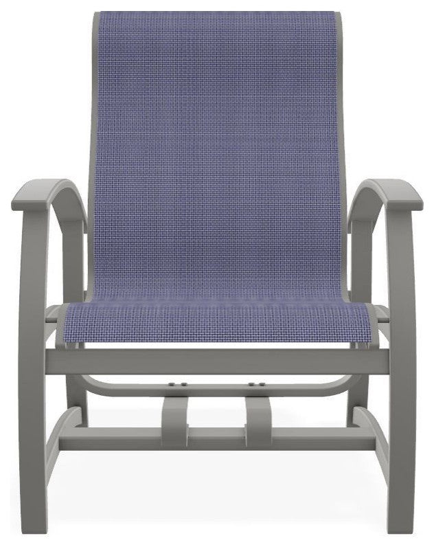 Belle Isle Sling Outdoor Hidden Motion Lounge Chair, Breeze/Snow