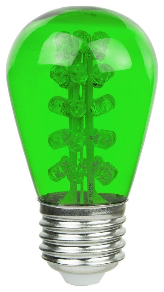 Sunlite Led S14 Colored Sign 0.9W, 10W Equivalent, Bulb Medium, E26, Base, Green