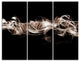 "Fractal White Smoke" Art Canvas Print, 3 Panels, 36"x28"