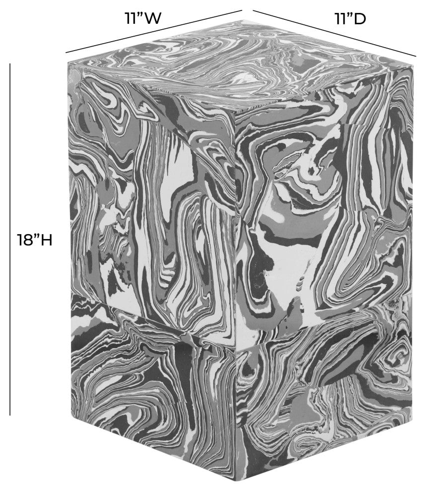 Camryn Swirled Resin Side Table