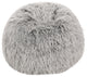 Dundas Modern Glam 3 Foot Faux Fur Bean Bag, Silver Gray