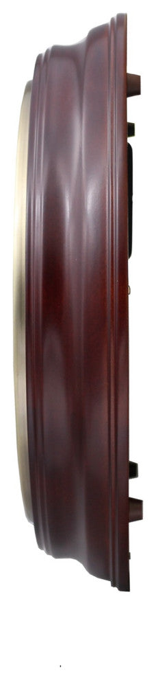 Seiko Clocks, 12" Round Wood Grain Wall Clock With Dual Quarter Hour Chimes