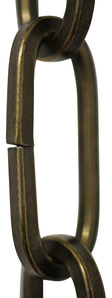 RCH Hardware Steel Standard Link Chandelier Chain, Antique Brass, U45