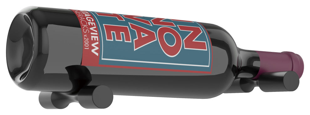 Vino Pins 1 Wall Mounted Wine Rack Peg, Matte Black, Wood Mounting