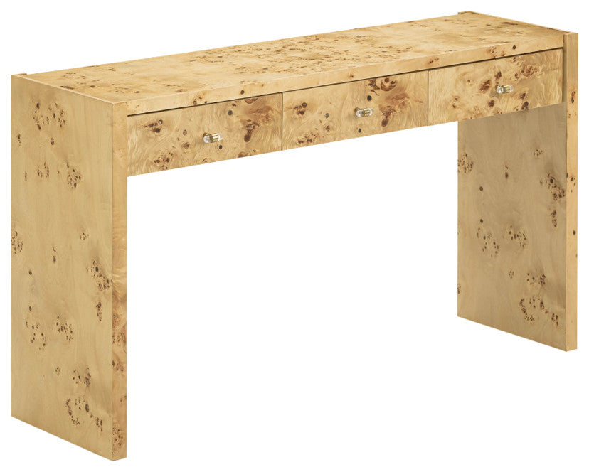 Brandyss Burl Console Table, Natural Burl