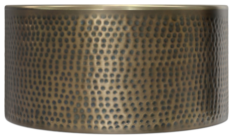 Corbin Metal Coffee Table, Hammered Antique Gold