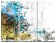 "Marine Background Illustration Art" Metal Wall Art, 3 Panels, 36"x28"