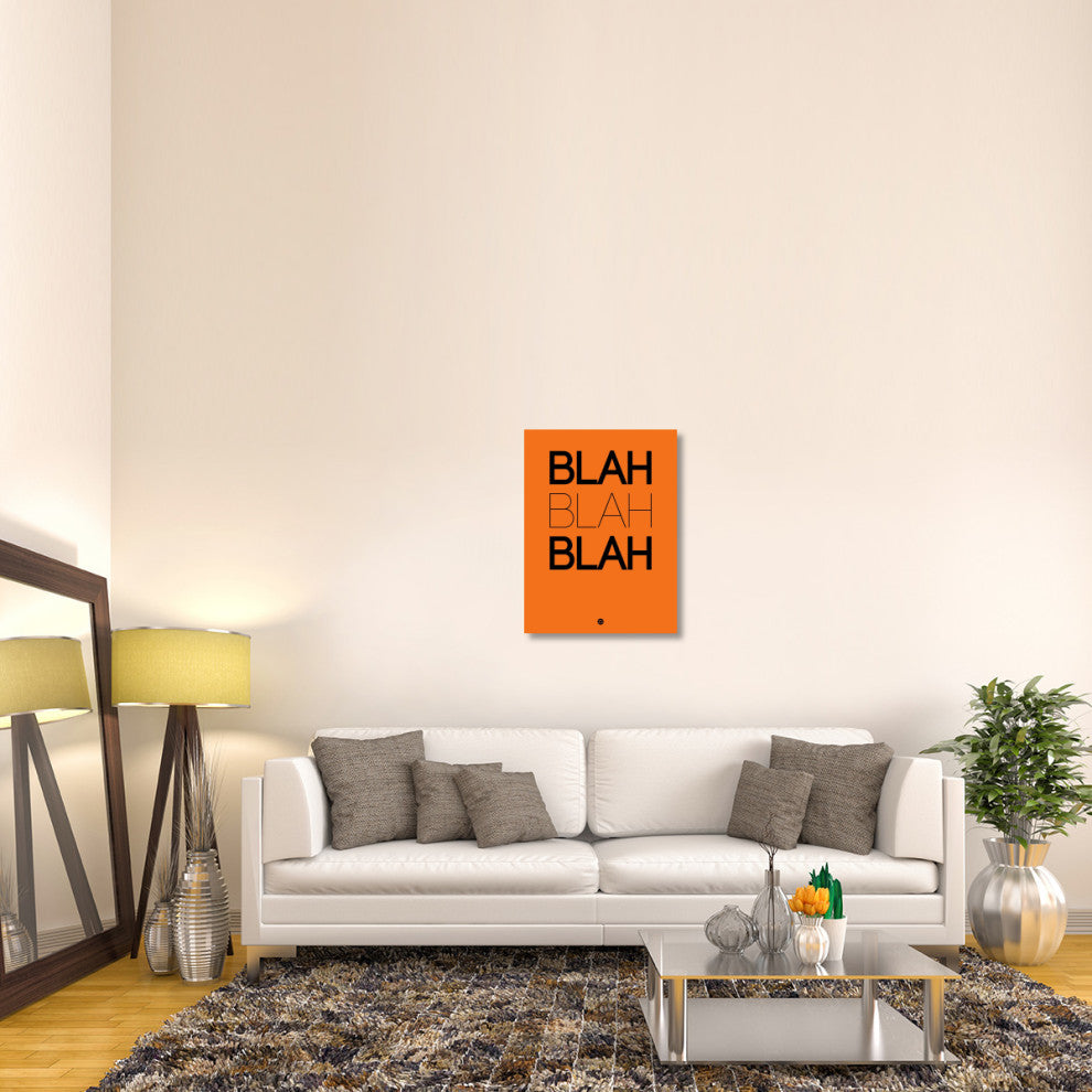 "BLAH BLAH BLAH Orange" Poster Fine Art Print