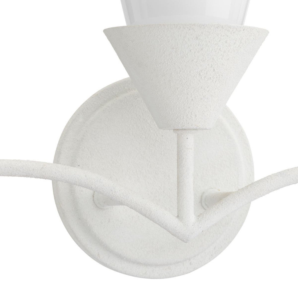 Pinellas Collection Three-Light Contemporary Vanity Light, White Plaster