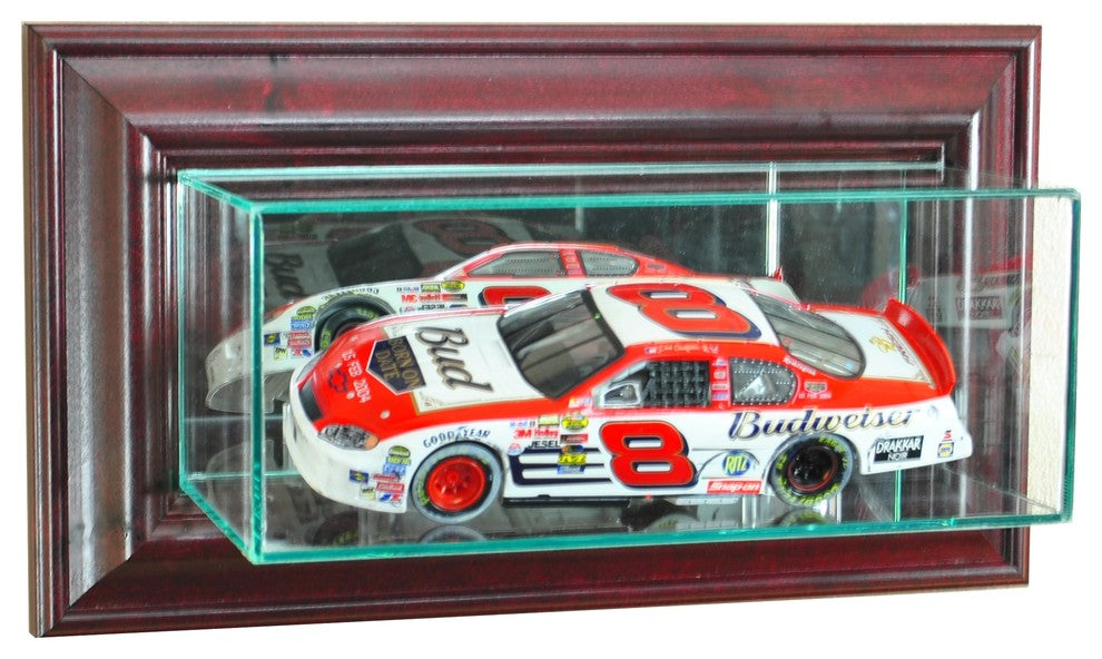 Wall Mounted 1/24th NASCAR Display Case, Cherry