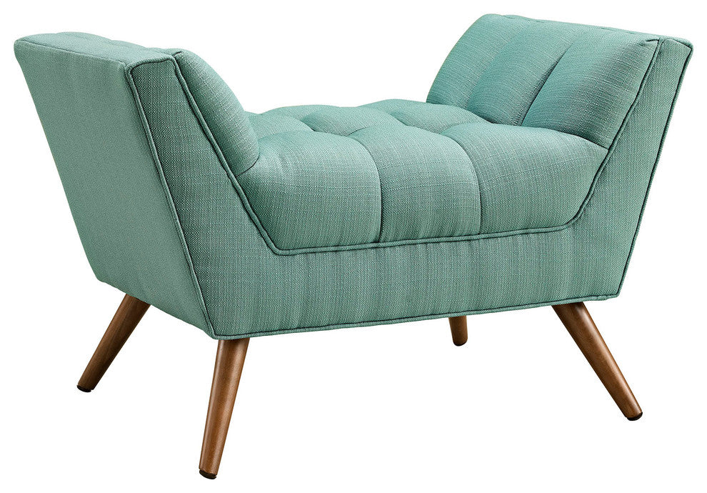 Modern Contemporary Fabric Ottoman , Blue, Fabric