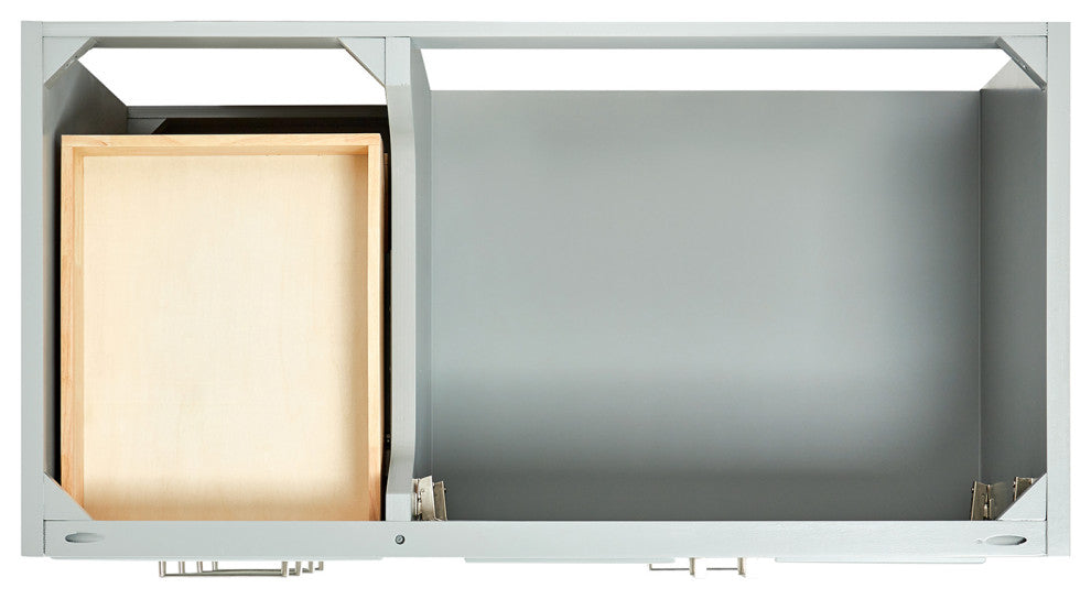 Ariel Stafford 42" Single Right Offset Sink Bathroom Vanity Base, Gray