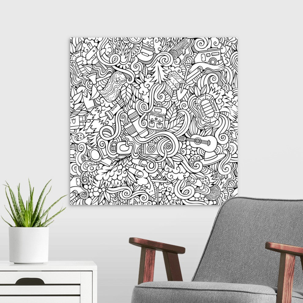 "Camping Design" Canvas Art, 24"x24"x1.25"