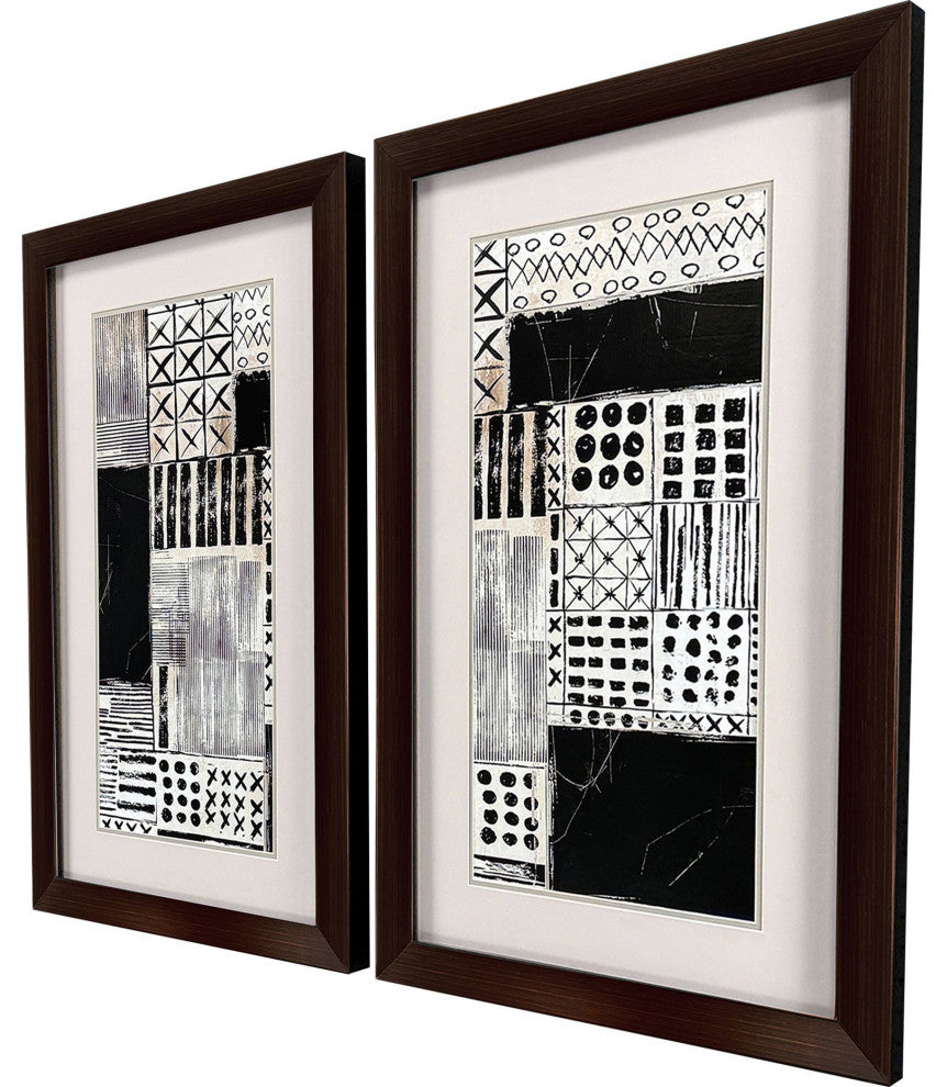 Black Illumination Framed Art, 2-Piece Set