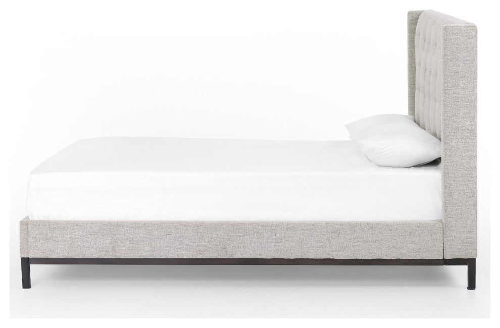 Newhall Bed-55"-Plushtone Linen-King