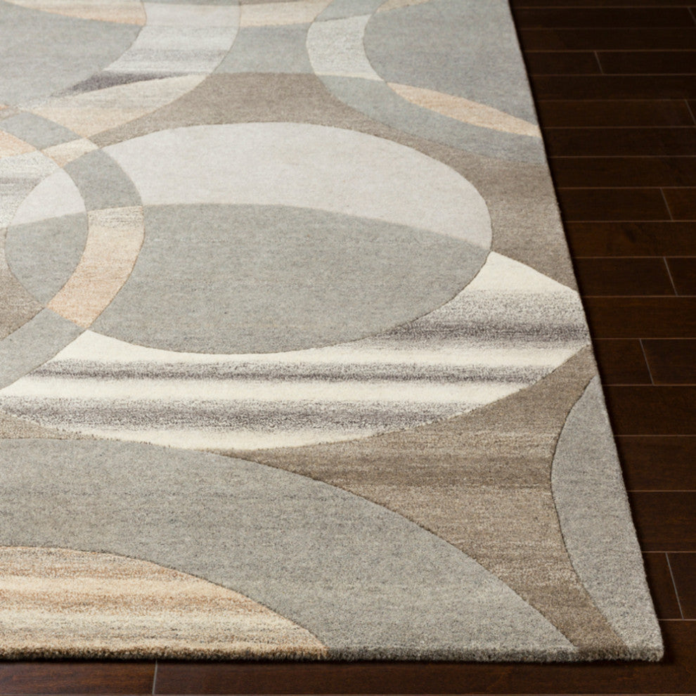 Surya Forum FM-7108 Modern Area Rug, Dark Brown, 10' x 14' Rectangle