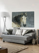 "Dark-Haired Horse" Painting Print on Wrapped Canvas, 60"x40"