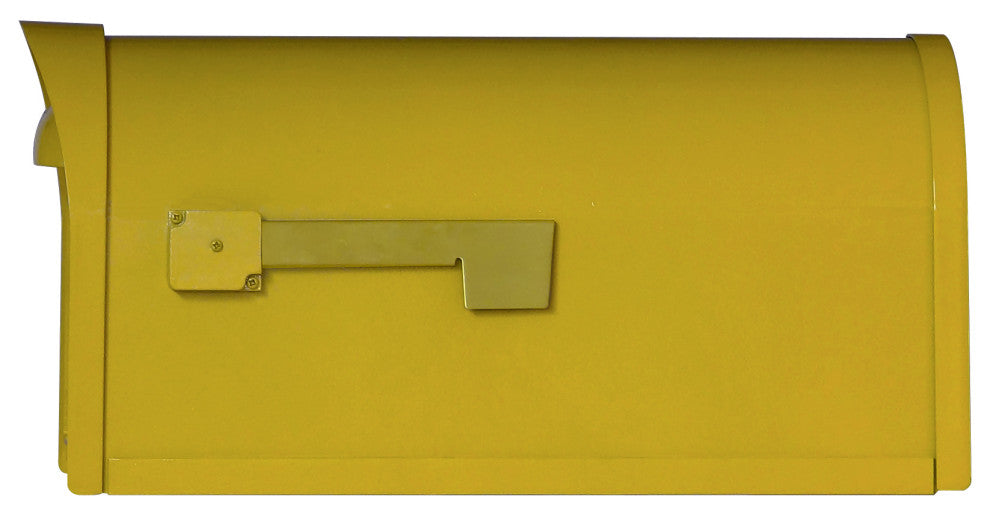 Mid Modern Dylan Curbside Mailbox, Yellow
