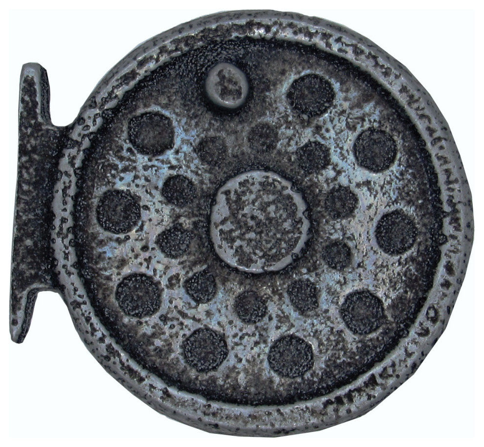 Fly Fishing Reel Cabinet Knob, Pewter