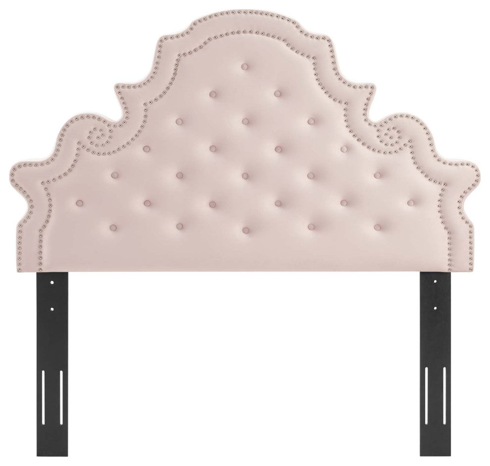 Diana Tufted Performance Velvet Twin Headboard Pink