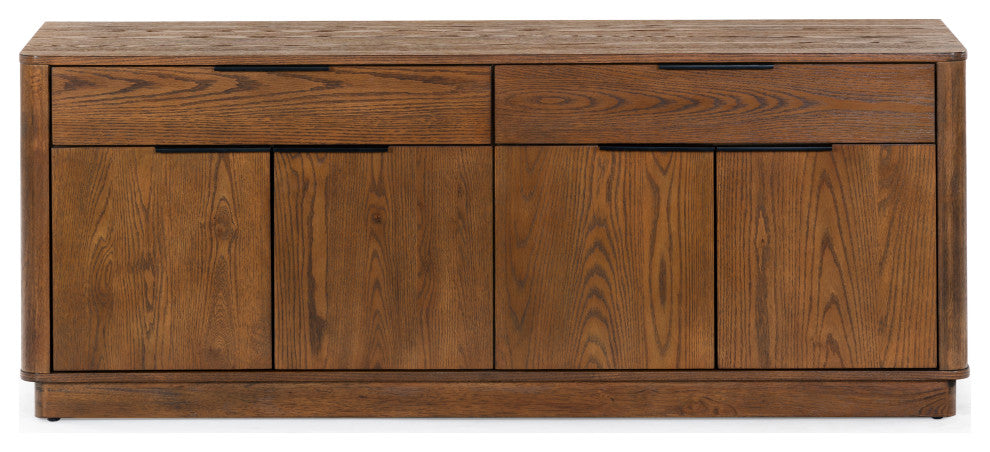 Safavieh Couture Gabrietta Wood Tv Stand, Medium Oak/Black