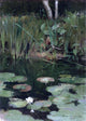 Theodore Robinson Water Lilies Premium Canvas Print