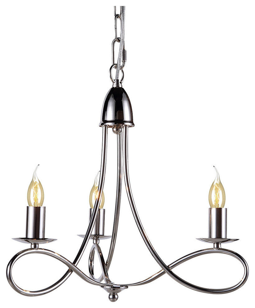 Elegant Lighting Lyndon Pendant Lamp, 18"x16", Polished Nickel