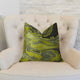 Marble Onyx Yellow Gray and Black Handmade Luxury Pillow, 26"x26"
