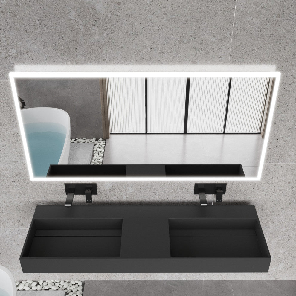 Bianca Modern LED Bathroom Vanity Mirror, 60''x30''