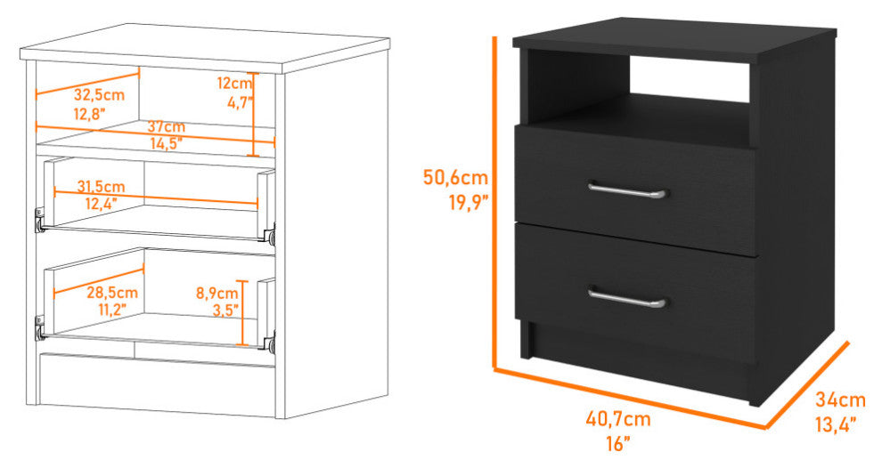 Oklahoma Night Stand, Black Wengue