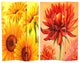 6' Tall Double Sided Poppies and Sunflowers Canvas Room Divider