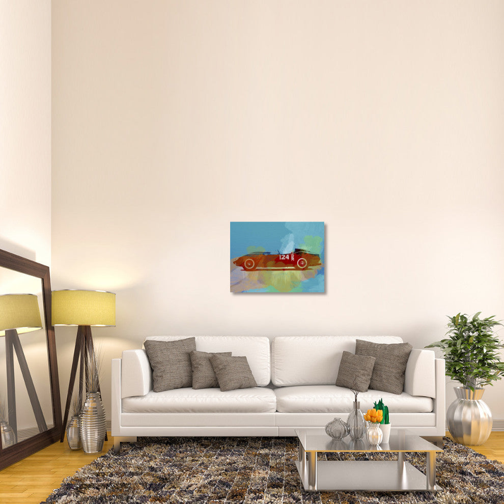 "Ferrari Testa Rossa Watercolor 1" Fine Art Print