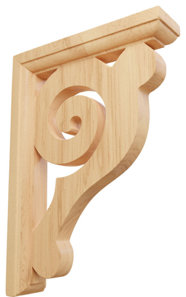 1 1/2"W x 6"D x 8 1/2"H Bulwark Bracket, Red Oak