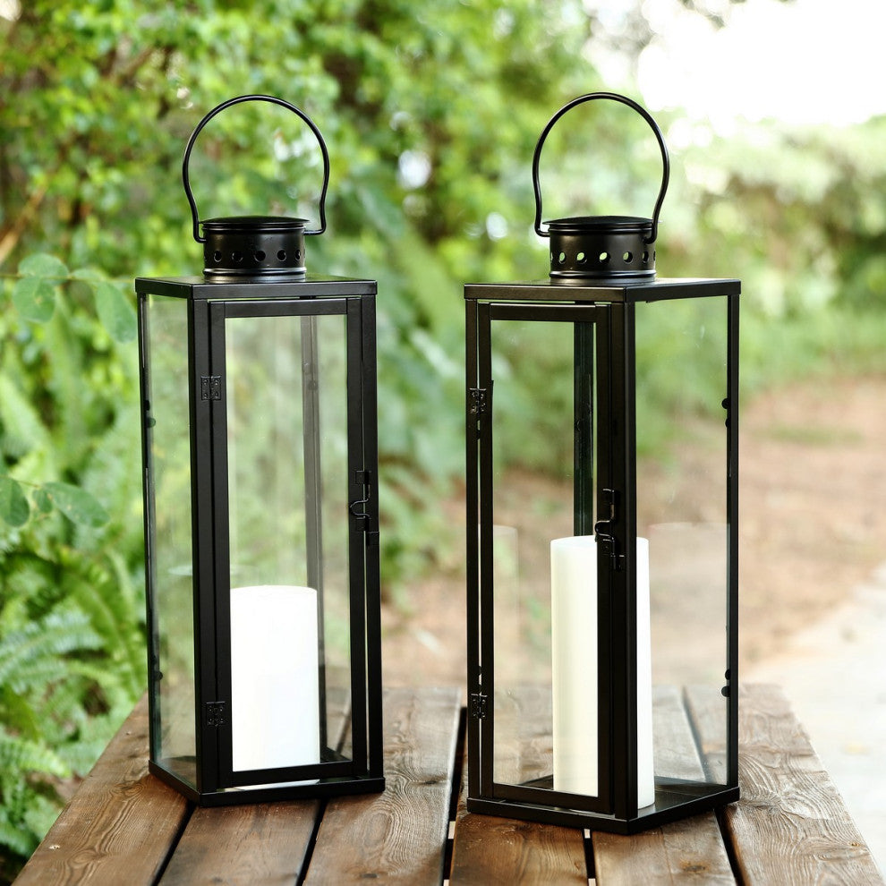 Safavieh Lorient Outdoor Lantern Set of 2 Black