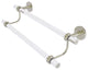 Clearview 36" Double Towel Bar with Groovy Accents, Polished Nickel
