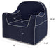 P'kolino Reader Chair Navy Blue with white piping