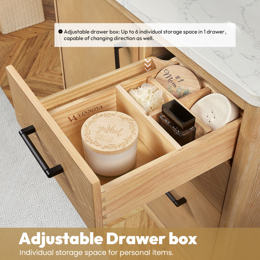 Gara Bath Vanity, Stone Top, Washed Ash Grey, 36", Single Vanity, No Mirror