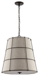 Silas 19" 3-Light Rustic Farmhouse Iron LED Pendant, Oil Rubbed Bronze
