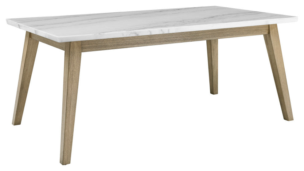 Vida White Marble Top Dining Table
