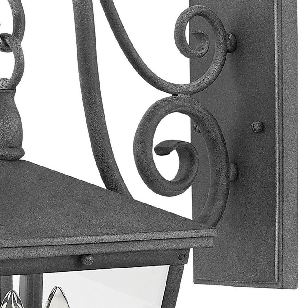 Hinkley Trellis Medium Wall Mount Lantern, Aged Zinc