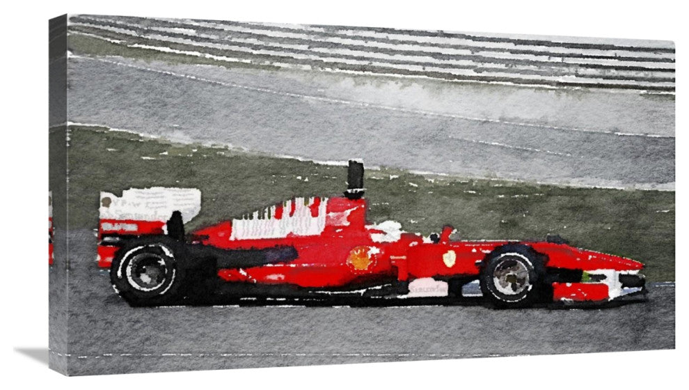 "Ferrari F1 Racing Watercolor" Fine Art Print